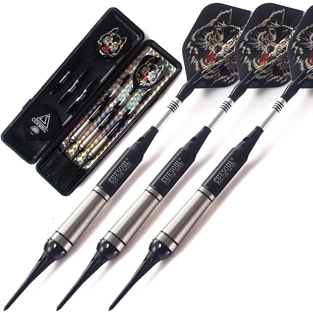CUESOUL SkyWolf Series Set di freccette professionali Freccette con punta morbida Freccette da 18 g 3 pezzi