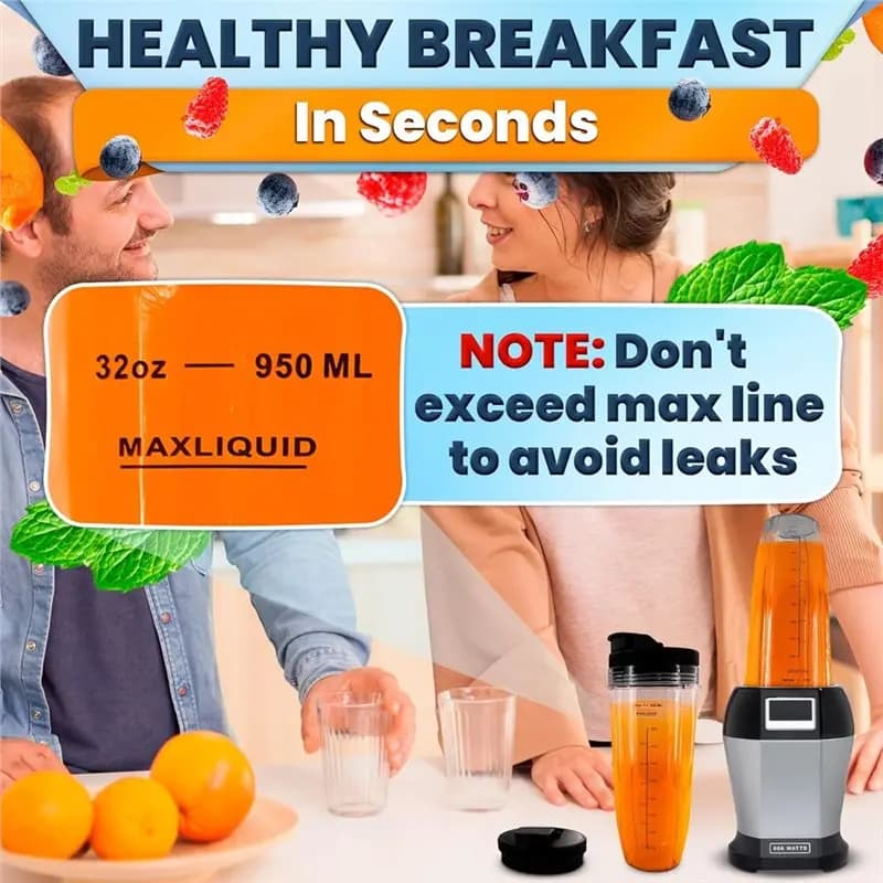 [NEWA66Z!】 Replacement Twist-On Design 32 Oz For Ninja Blender BL480/BL450/480D, BN800/751/800/801/401 Cups