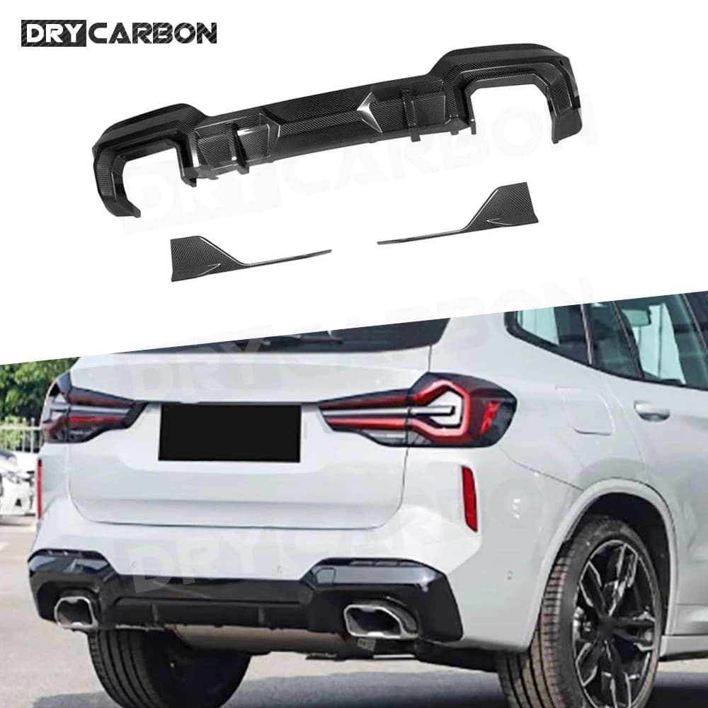 Diffusore Posteriore in Fibra di Carbonio, Splitter Paraurti, Accessori Auto per BMW G01 X3 M40i M Sport 2022-2025, Kit Carrozzeria in FRP