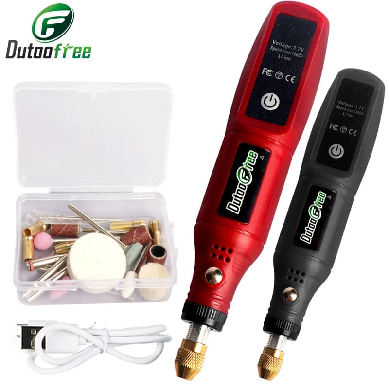 Wireless Rotating Tool Kit USB Wood Engraving Pen Make yourself for Jewelry Mini Wireless Metal Glass Drill With 24 Pieces Accessory