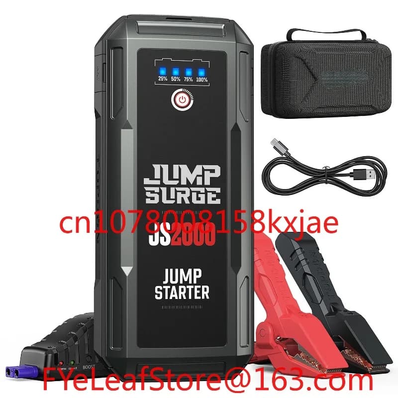 2000a 12v 8l 6l Multifunzione All'ingrosso Portatile Auto Jumper Batteria'supercap' Jump Starter Kit Logo Personalizzato