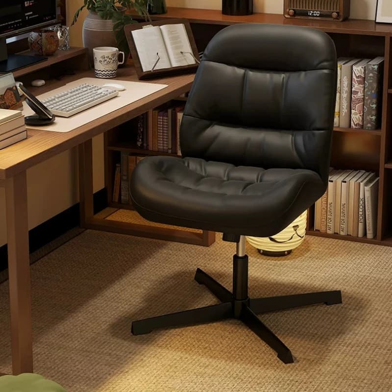 Sedia da ufficio in pelle per computer, sedia da gaming per studio e camera da letto, comoda sedia lounge senza braccioli, Cadeiras De Escritorio, mobili per la casa