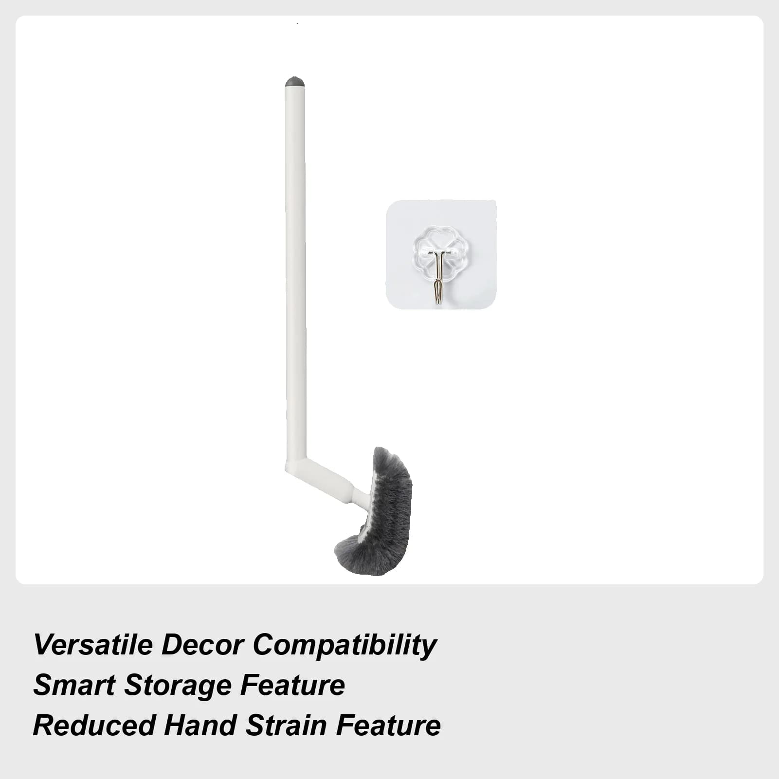 Scopino per WC Pieghevole per montaggio a parete S-Curve Scrubber Spazzola per WC per bagno Doccia interna Piastrelle per pavimenti Lavello da cucina Vasca