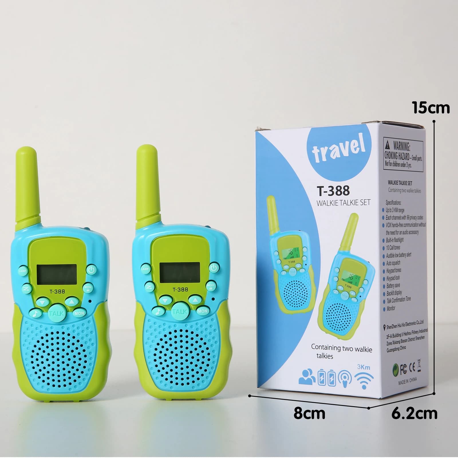 2 pezzi/set Walkie Talkie a lungo raggio per giochi all'aperto, radio, giocattoli per bambini, regali (batterie non incluse)