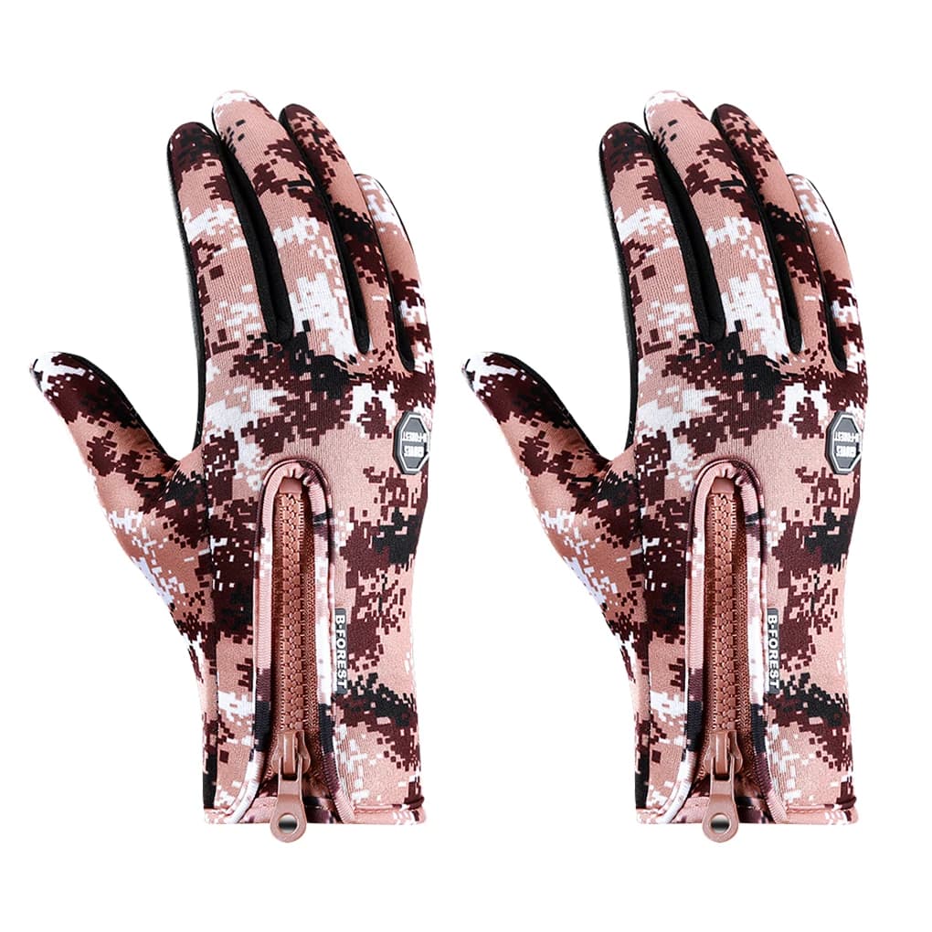 1 pair of riding gloves Outdoor gloves waterproof touchscreen Accessories for windproof camouflage hands, M, Blue