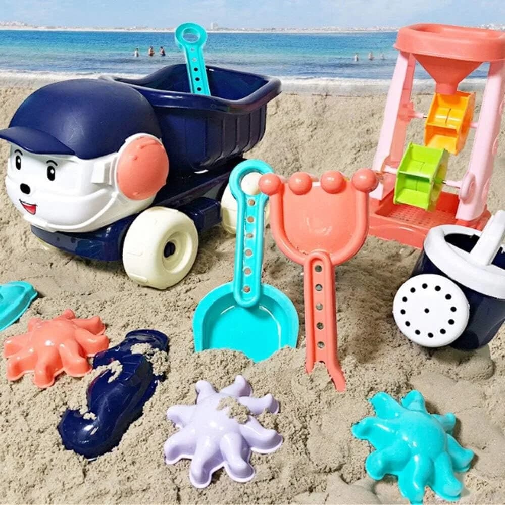 Giocattoli di sabbia da spiaggia per bambini Giocattolo estivo per bambini Modello di auto Sprinkler Doccia Pala Strumento Giocattoli da gioco classici Giocattoli da gioco di sabbia Spiaggia per bambini