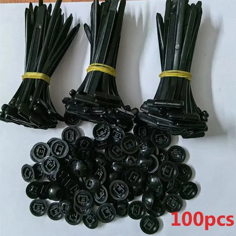 Fascette fermacavi universali in nylon nero da 100 pezzi Fascette fermacavi in plastica multiuso Fascette fermacavi in nylon autobloccanti resistenti