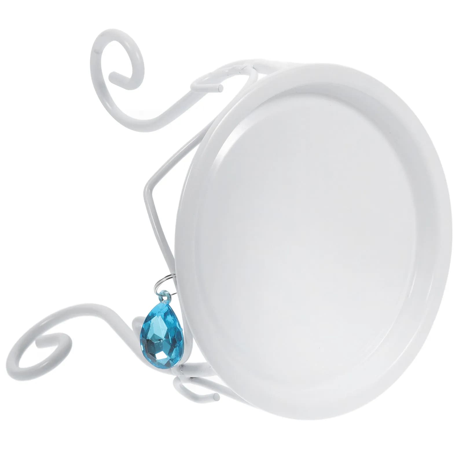 Support for Sfera di Cristallo di Ferro Battuto, Scaffale Decorativo per Vasi di Fiori, Porta Piante Rustico Stile Fattoria, Artigianato in Pietra per Interni ed Esterni, Decoration per la Casa