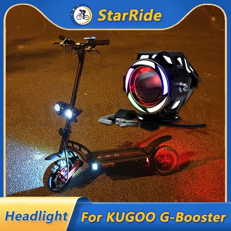 Per Kugoo G-Booster Scooter elettrico Accessori per la modifica della luce anteriore Scooter elettrico Faro a LED Grande lampada per luce anteriore