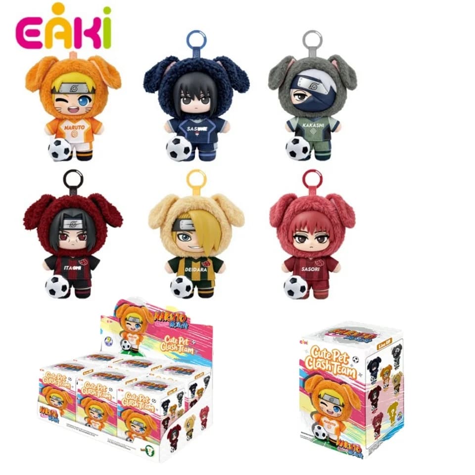 Eaki Naruto Plush Blind Box Anime Figure Pendant Keychain Soccer Themed Collectible Doll For Adult Fans