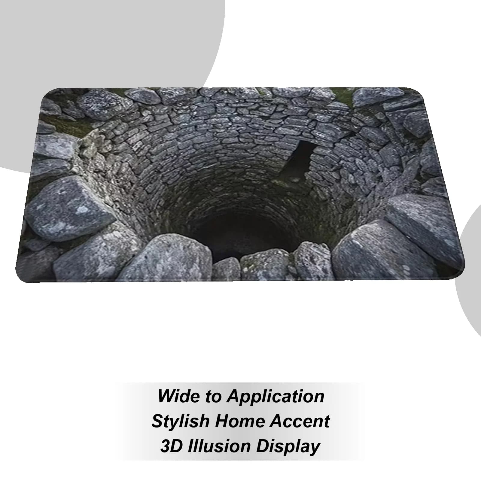Tappetino antiscivolo per porta illusione ottica 3D lavabile in lavatrice per bagno camera da letto campeggio yoga tappetino durevole 50x80 cm/40x60 cm