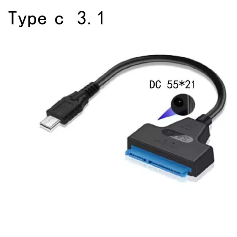 Cavo USB 3.0 di tipo C a SATA III, cavo da SATA a USB C USB 3.0, fino a 6 Gbps per HDD/SSD esterno da 2,5 pollici, adattatore SATA.