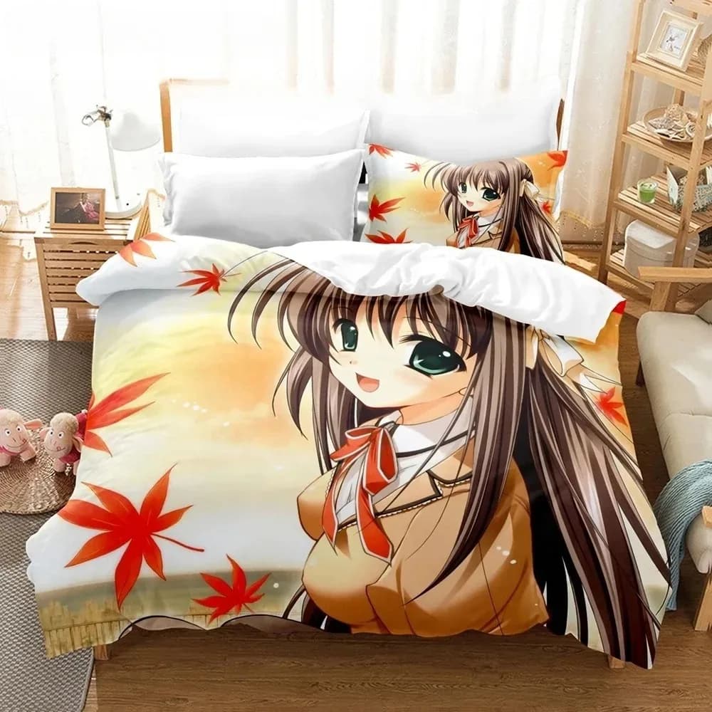 Anime Yae Sakura Personaggio Set biancheria da letto Camera da letto Morbido copriletti moderni Comodo copripiumino per bambini Copripiumino e federa