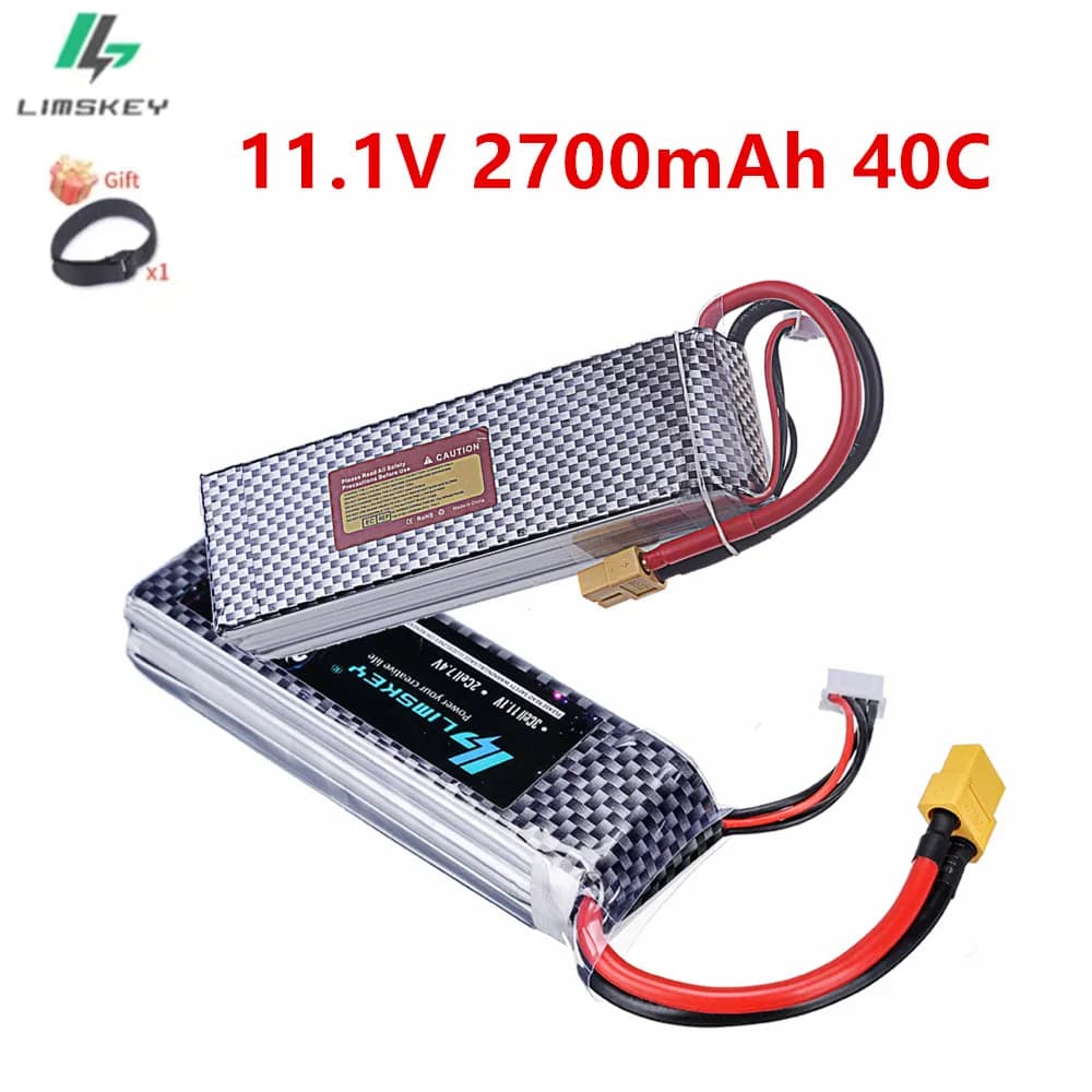 Limskey 3s 11.1v 2700mAh 40C LiPo Batteria per RC Elicottero RC Auto Barca Quadcopter Parti di Controllo Remoto