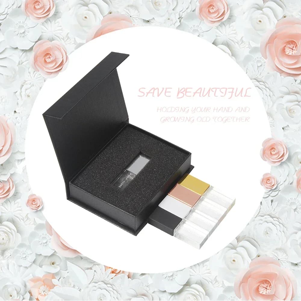 JASTER Logo personalizzato gratuito Pen Drive 128 GB Fotografia creativa Regali di nozze Chiavetta USB 64 GB Scatola nera Memory Stick 32 GB 16G