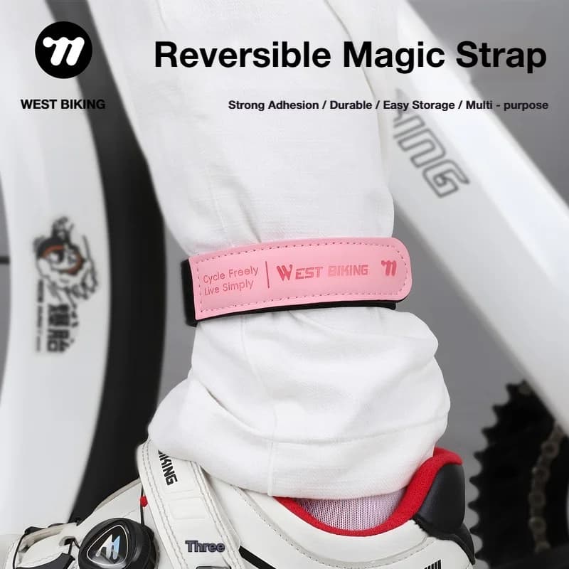 West Biking Cycling Leg Strap High Elastic Velcro Pant Leg Strap Anti Chain Binding Band For Mountain Road Bike