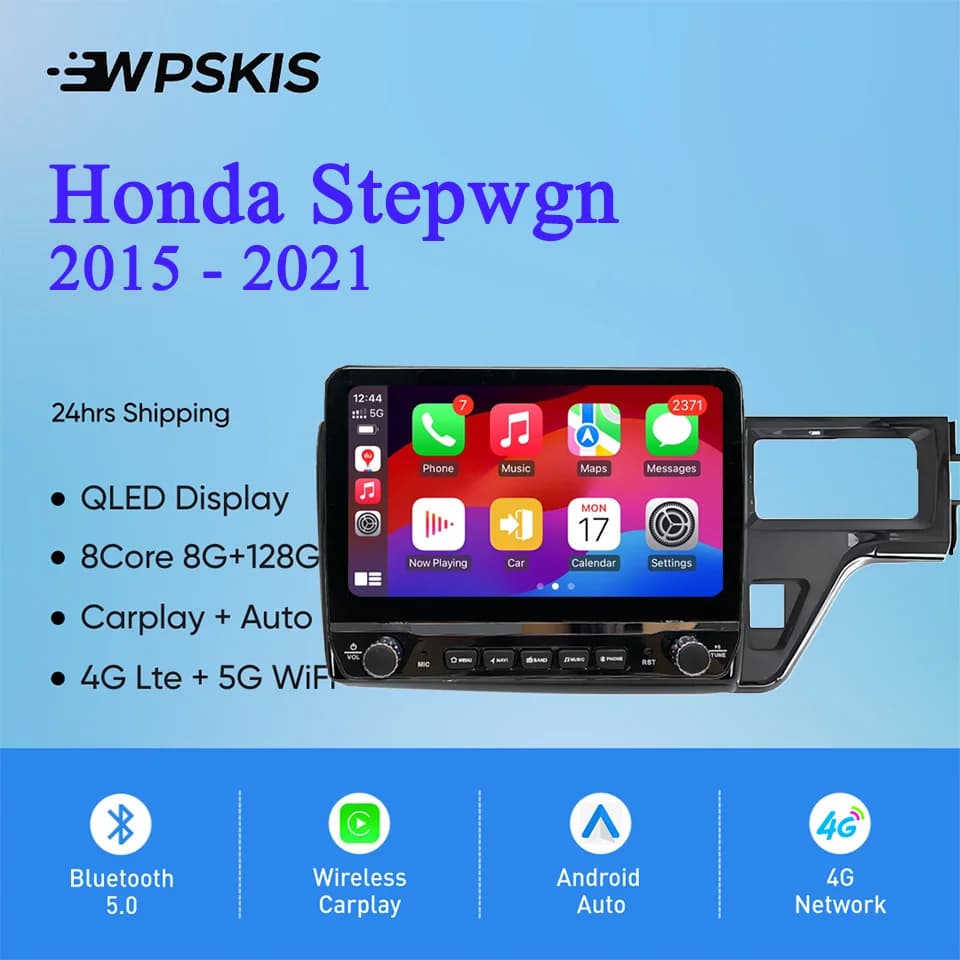 2Din Android 14 Autoradio Multimedia PC Tablet For Honda Stepwgn 2015 - 2021 GPS DVD Video Music Player Car intelligent systems