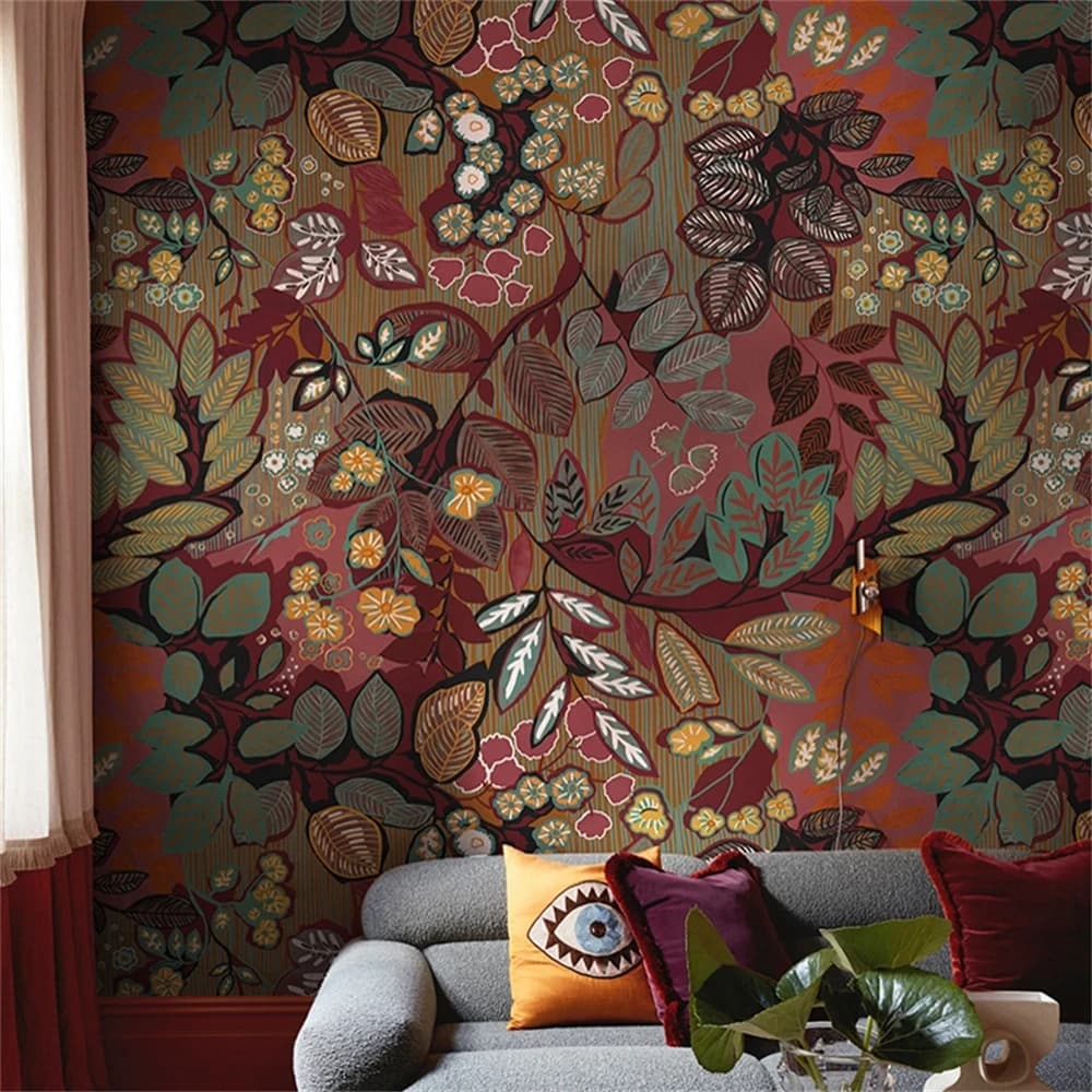 Personalizzato papel de parede 3D wallpaper retro American flower wallpapers per soggiorno TV wall cloth murale camera da letto TV sfondo