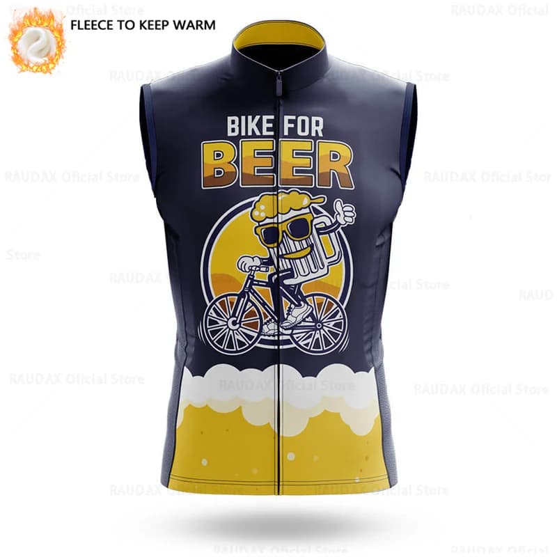 NEW Bicycle Winter Cycling Vest Windproof Thermal Fleece Vest MTB Bike Bicycle Clothing Sleeveless Cycling Jacket Cycling Jersey