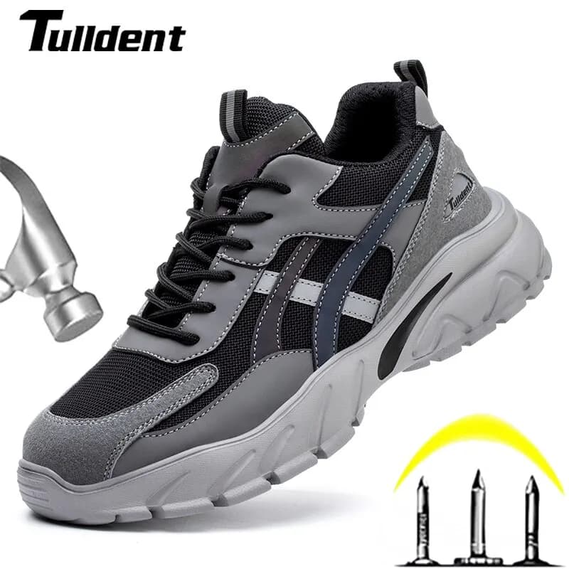 Scarpe antinfortunistiche da uomo Scarpe da ginnastica da lavoro antiforatura Scarpe da lavoro leggere Scarpe da uomo con punta in acciaio Stivali antinfortunistici Scarpe indistruttibili