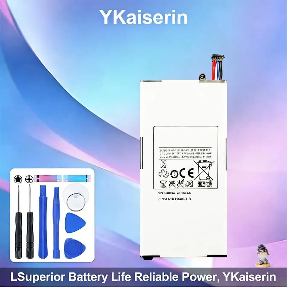 Batteria di ricambio premium SP4960C3A ecologica da 4000mAh per tablet Samsung Galaxy Tab 7.0 GT P1000 P1010
