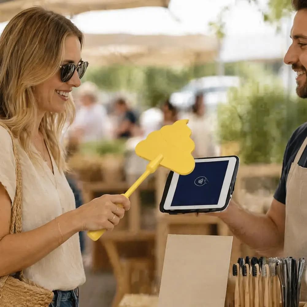 3d Printed Accessory 3d Printed Tap-to-pay Cloud Wand Nfc Credit Card Holder Accessory Contactless Payment Fairy Wand for Secure