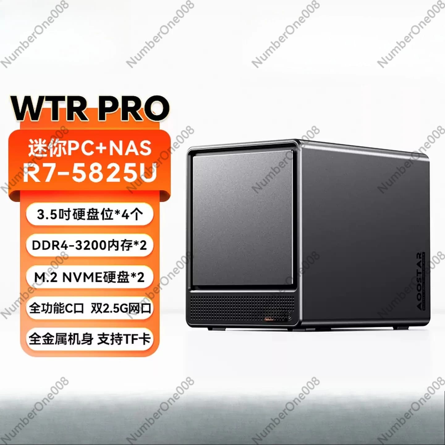 Mini PC Server NAS N150, Processore Quad Core, Grafica UHD, 4x2.5G LAN, Storage di Rete