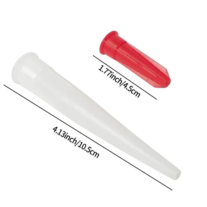 10Pcs Spare Silicone Nozzle Sealant Tool Kit Re-sealable Mastic Cartridge Spare Nozzles Screw Cover For Caulking Pipes 2025