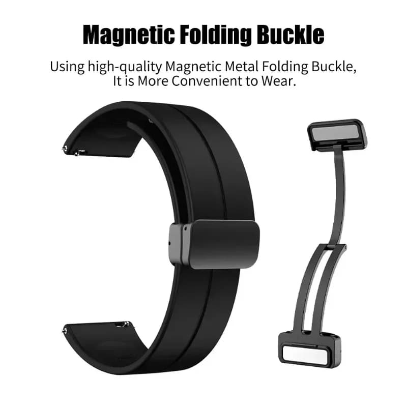 22mm 20mm Silicone Strap For Suunto Vertical 2/Race 2/Run Magnetic bracelet For Huawei GT 7 6 5 46mm Amazfit Balance 3 2 1 belt