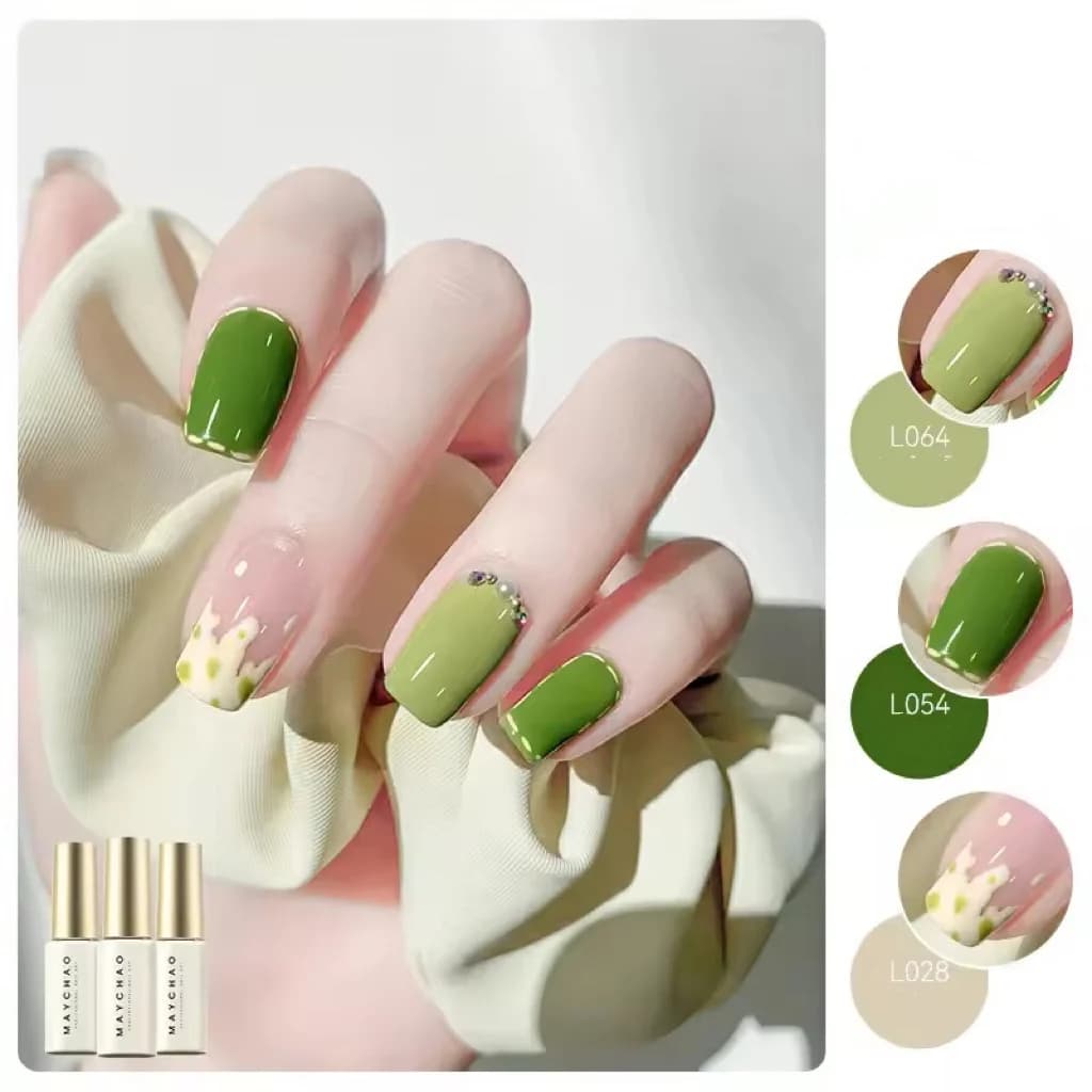 MAYCHAO Smalto per unghie Gel Glitter Splendida copertura completa Soak Off UV Soak Off LED Smalto per unghie gel color francese 7.3ml Casa fai da te