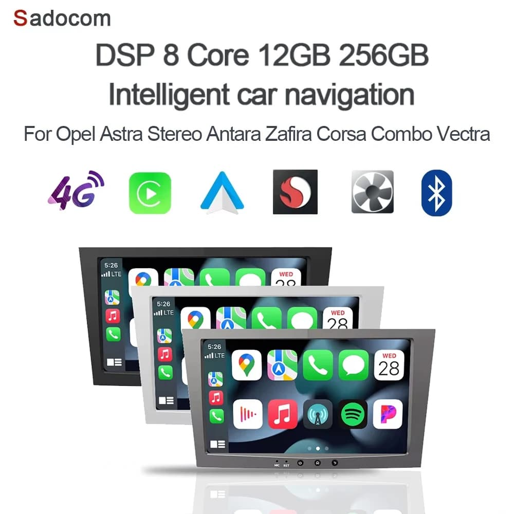 Carplay Android 14.0 carplay 12GB di RAM 256GB Lettore per auto GPS autoradio navigazione Per Opel Astra Antara Zafira multimediale