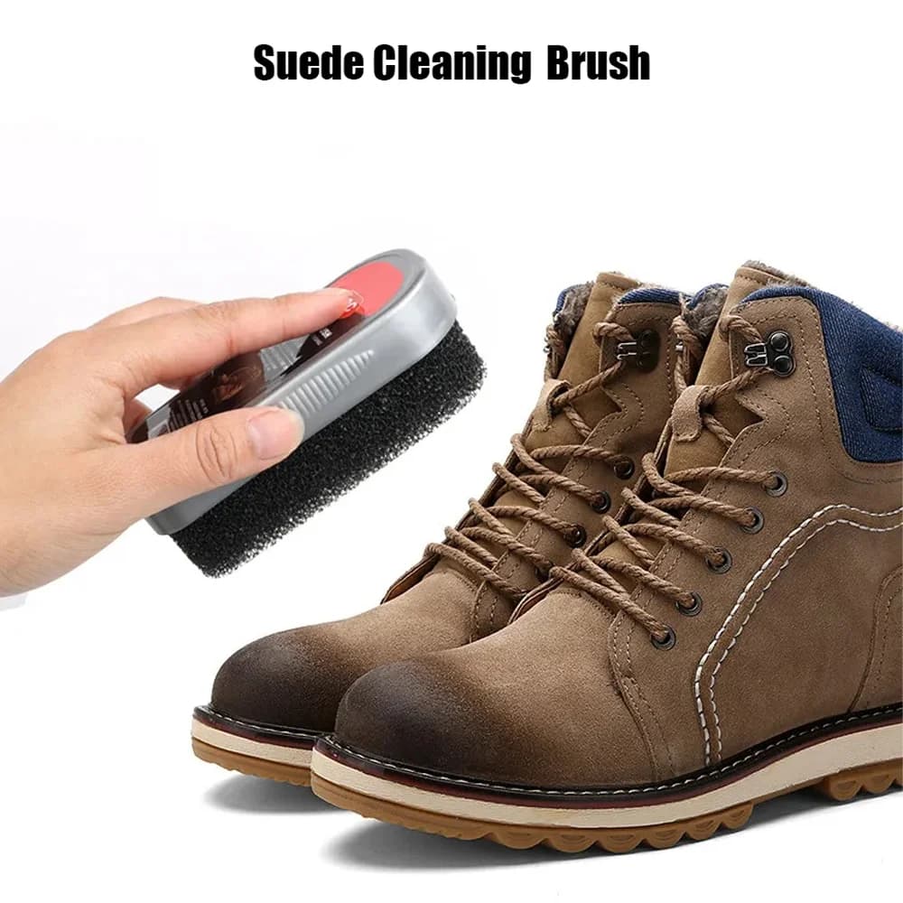 1 pezzo spazzola per scarpe in pelle scamosciata spugna di plastica pulizia delle scarpe per stivali in pelle scamosciata borse in velluto nabuk scarpe in pelle opaca detergente per la cura delle scarpe da ginnastica