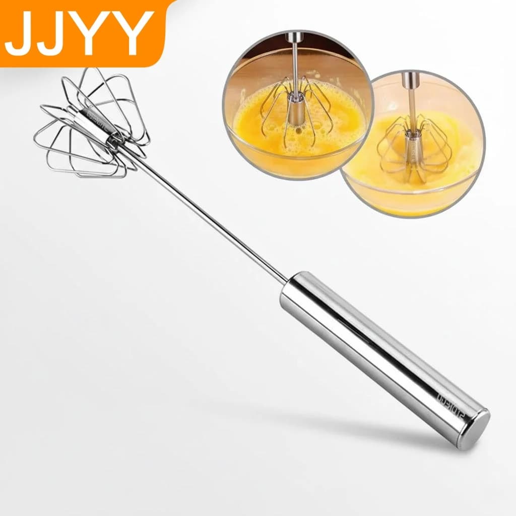 Frullatore Manuale a Pressione Rotante per Caffè e Latte, Mixer Portatile per Uova, Utensile da Cucina per Cottura e Preparazione