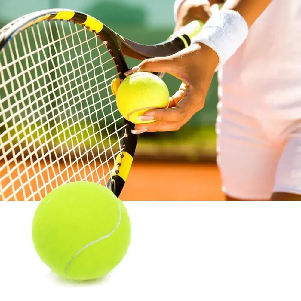 ZZ Elastic Rubber Tennis Ball, High Bounce Training Ball For Outdoor Sports & Daily Exercises
