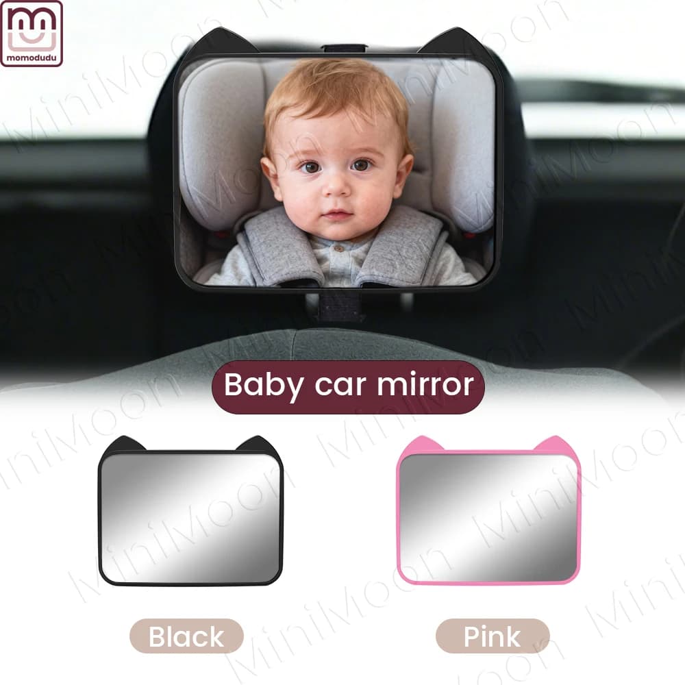 Specchietto Retrovisore Regolabile per Auto, Montaggio su Poggiatesta, Monitor di Sicurezza per Bambini e Neonati Rivolti all'Indietro