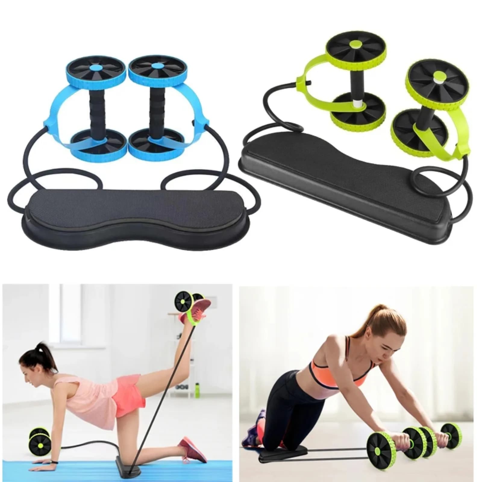 AB Wheels Roller Abdominal Strength Muscle Pull Rope Trainer Life Multi-functional Exercise Home Fitness Equipment