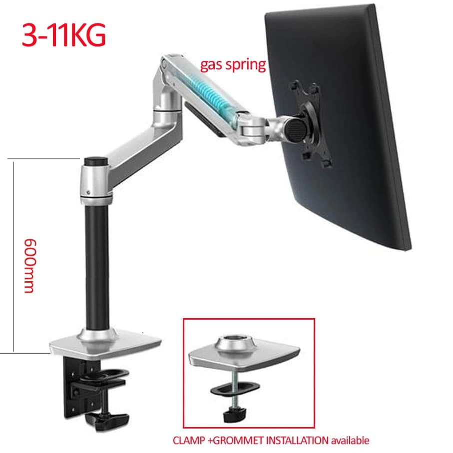 DL-8012II-600 Wall mounting bracket for 17"-38" LCD monitor Aluminum TV stand 360-degree Pivot full motion double stretch arm 3-11 kg