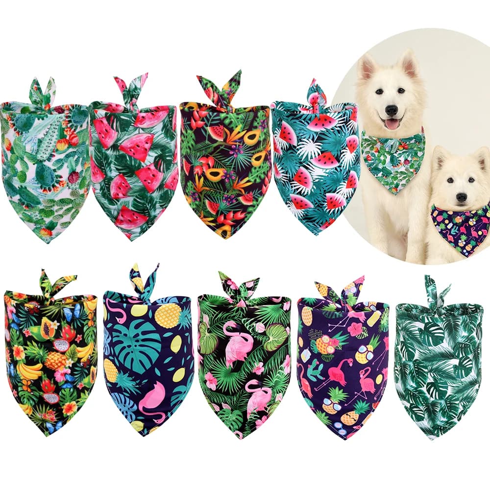 Sottile Frutta Stampa Cane Gatto Bandana Triangolo Sciarpa Bavaglini Prodotti per la toelettatura di animali Roba Shiba Inu Golden Retriever mascotas Accessori