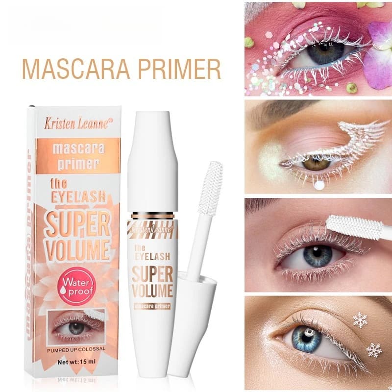 Primer for Mascara Waterproof White for Eyelashes, Tube for Extension Eyelashes, Long-lasting Mascara Anti-Watch, Makeup Gift for Ladies