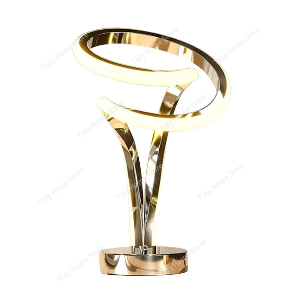 Lampada da scrivania moderna a spirale RGB, lampada da comodino a LED dimmerabile con controllo touch, lampada da soggiorno unica, lampada che cambia colore, regalo ideale