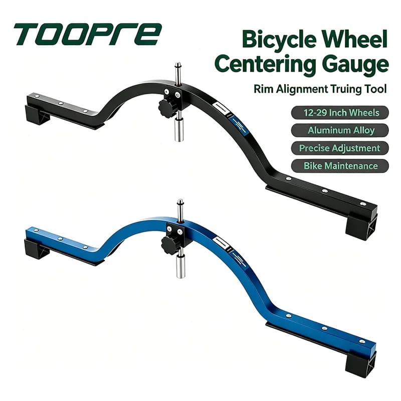 TOOPRE Bicycle Rim Centering Gauge Fits 12-29 Inch Wheels, Wheel Truing Spoke Adjustment Locator Bike Maintenance Tool