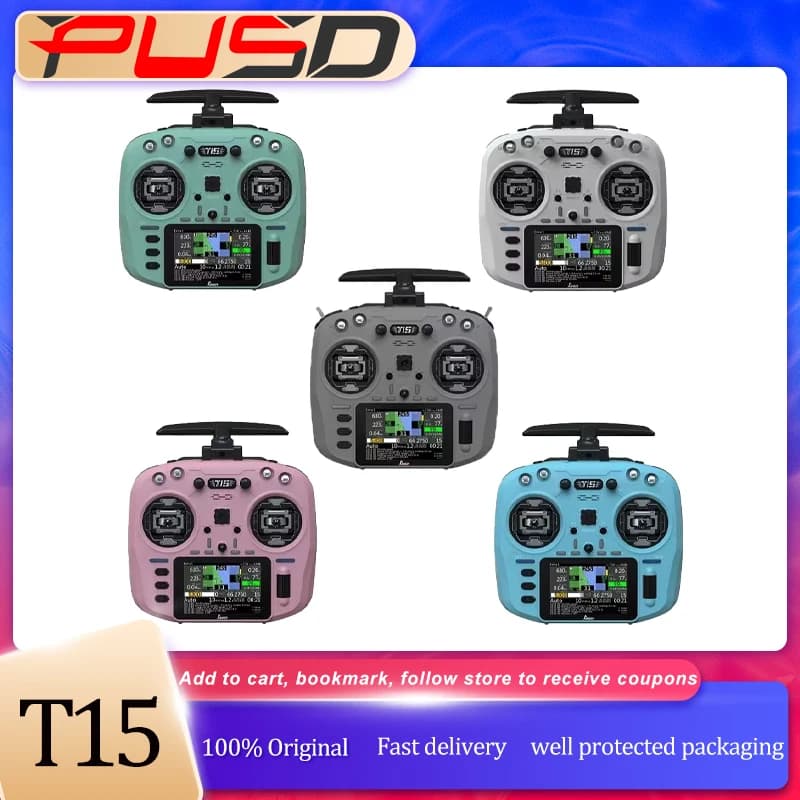 Jumper T15 Hall Sensor Color Screen FPV Radio Controller EDGETX/ELRS Rc Transmitter For Long Rang RC Drone