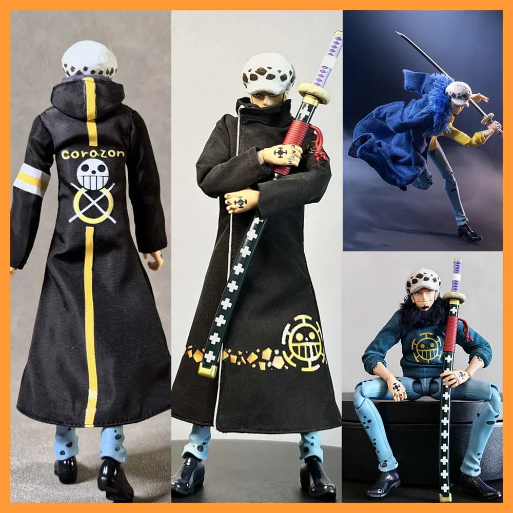 Shf Pirate King Rothra Fargara Tokushima Robe Felpa con collo in pelliccia Trench lungo Scialle blu Modello di vestiti
