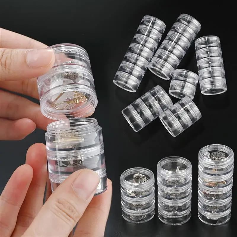 Jewelry Storage Box Multilayer Organizer Storage Rack For Bracelet Earrings Watch Plastic Storage Box Display Rack With Cover