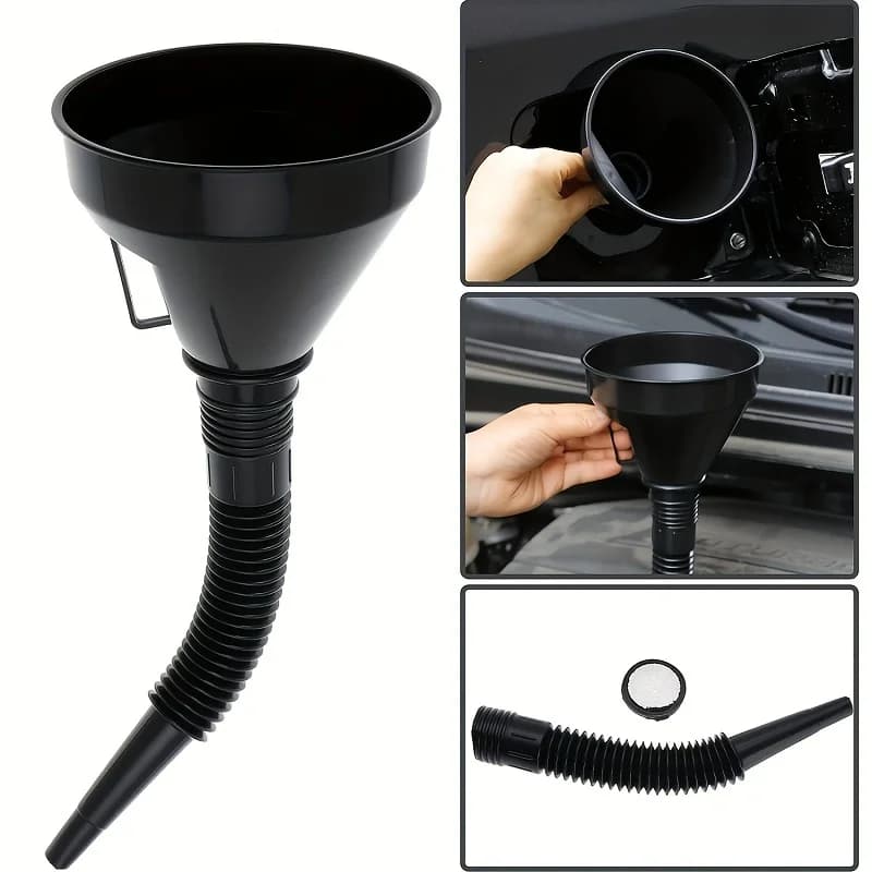 Portable Multi-Functional Fuel Funnel for Cars And Motorcycles Long Nozzle Large Diameter Refueling Tool for Vehicles