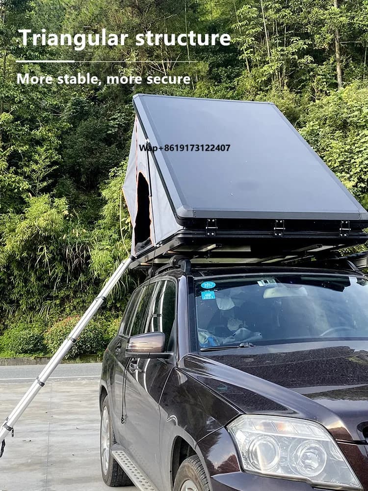 Tenda da Tetto per Auto in Alluminio con Guscio Rigido, Impermeabile, Pop-up, per SUV