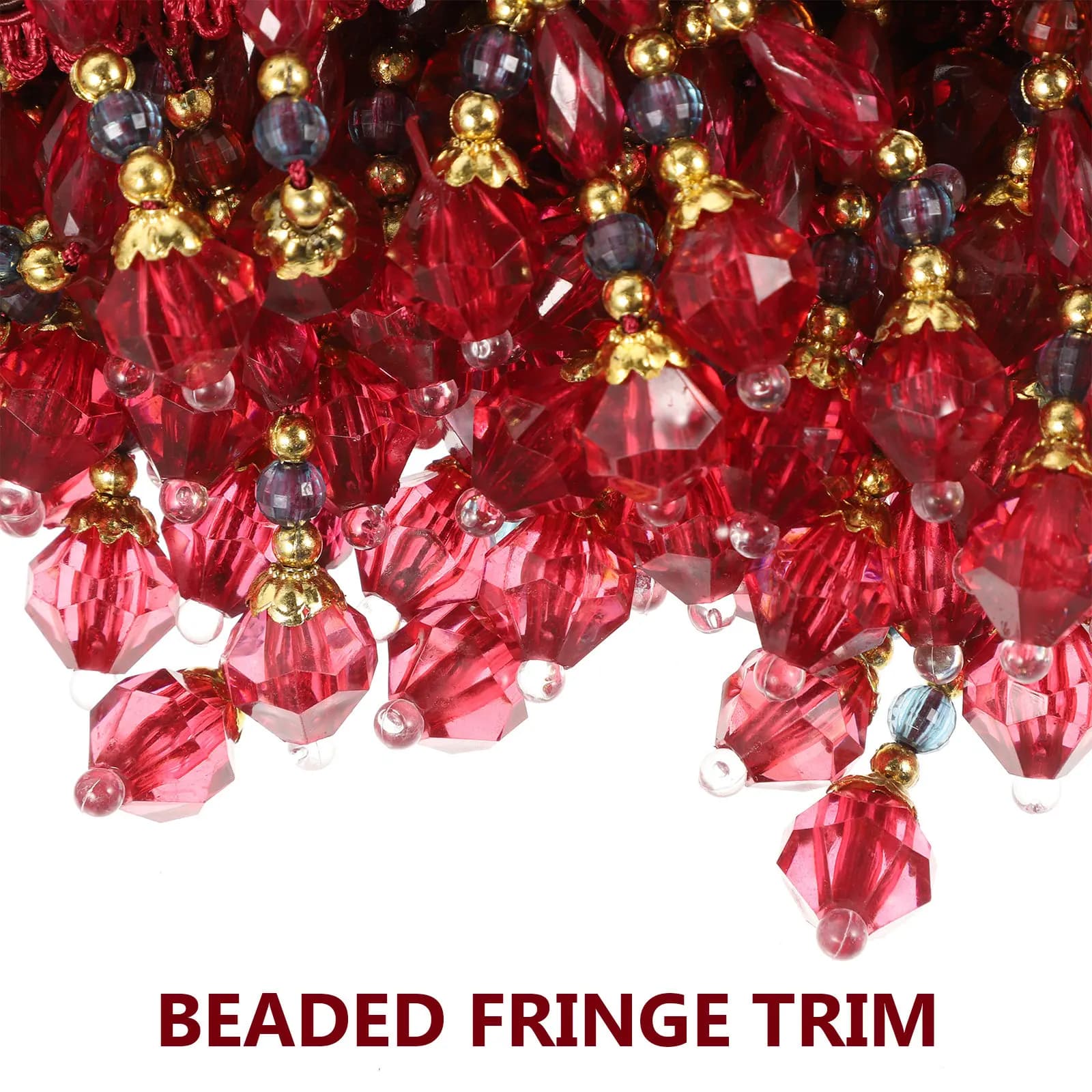 Curtain Beaded Fringe Trim Decorative Tassel DIY Edging Beaded Tassel Fringe Trim Crafts Home Decoration ,Roman Blind Tape