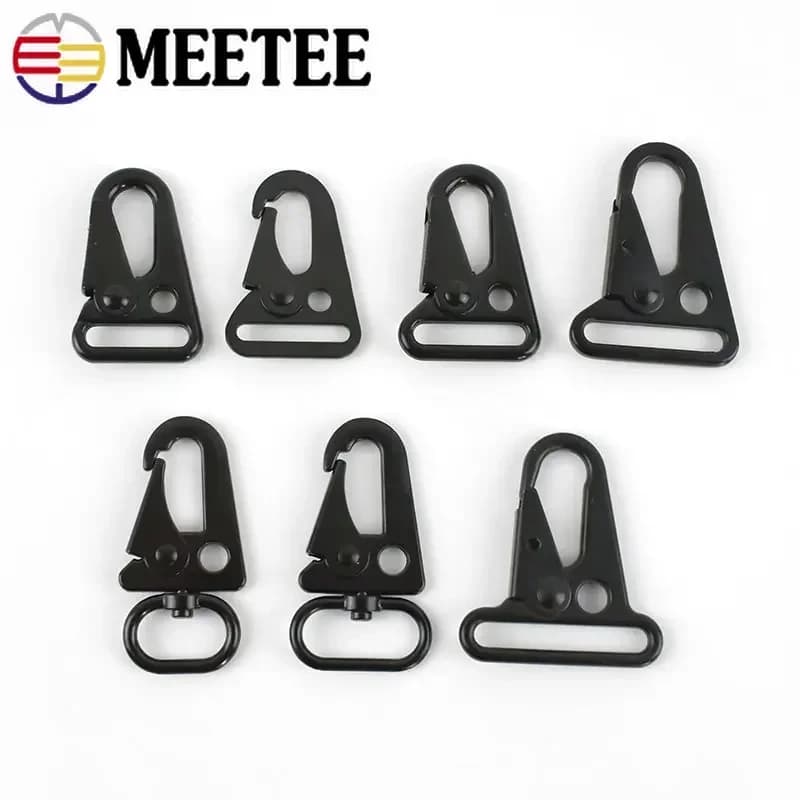 5/10/20 Pezzi Fibbie in Metallo Nero 15-38mm per Cinghie Borse, Ganci a Scatto, Portachiavi, Collari per Cani, Moschettoni, Accessori Hardware