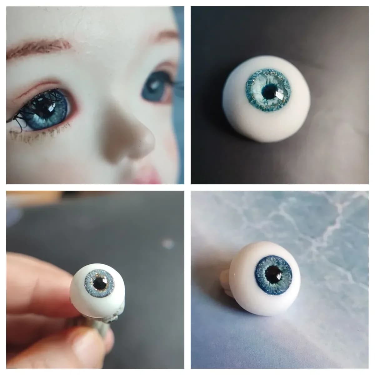 Nuovi occhi per bambole 8/10/12/14/16/18/22mm Giallo resistente Realistico Occhio Gesso Bulbo oculare Fai da te Ragazza Giocattoli Vestire Accessori per bambole