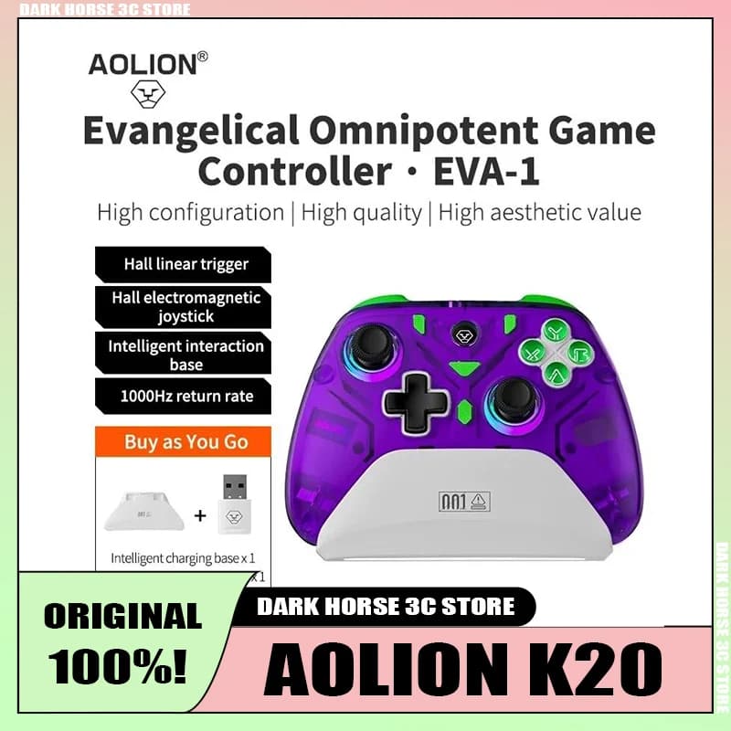 Aolion Limited Wireless Gaming Controller Hall Effect Joystick Trigger for Nintendo Switch 2/PC/Phone with Charging Dock Gamepad
